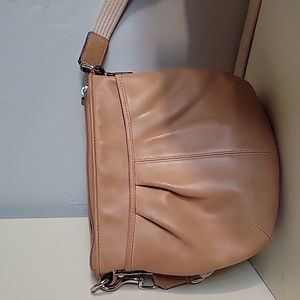 Coach cross body tan with adjustable strap